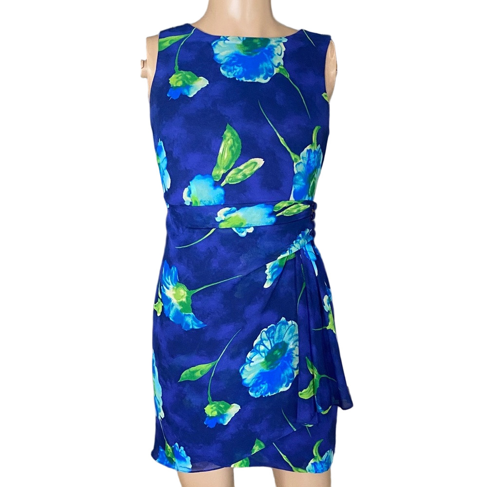 David Warren vintage faux wrap dress